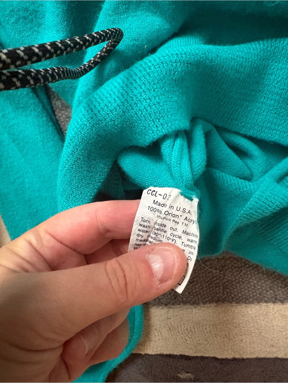 Dior Women's Teal V-Neck Sweater L - Picture 3 of 3
